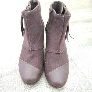 BRAND NEW TOMS BROWN BOOTIE W/SIDE ZIPPER - SZ 5